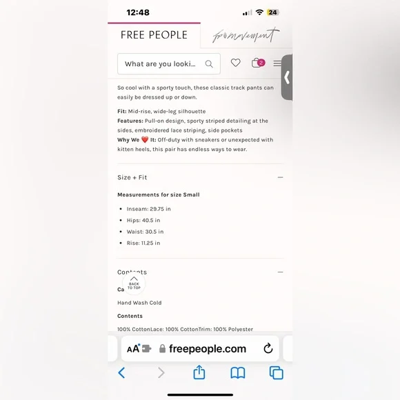 NWT FREE PEOPLE Team Spirit Pull-On Pants In Bleached Aqua Combo MSRP $128 - Picture 5 of 11